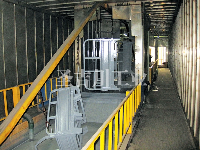 Electrophoretic coating line for tricycle carriage bracket