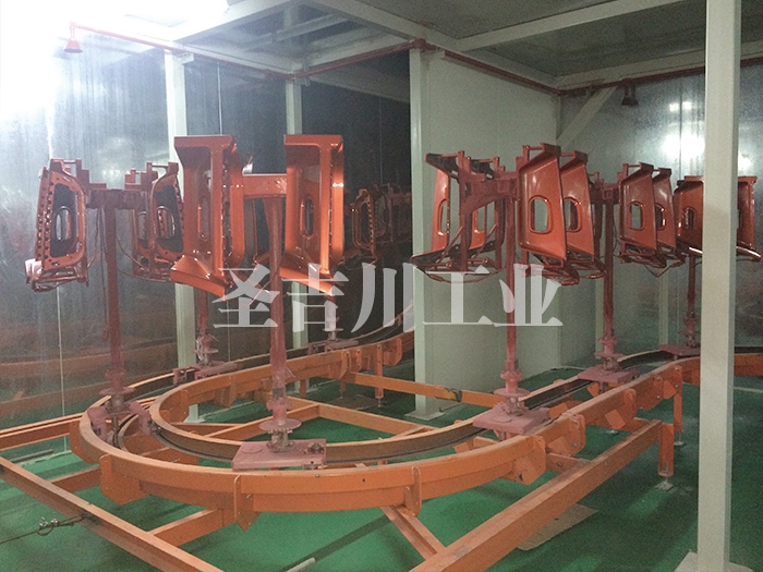 Ground rail vertical chain conveyor